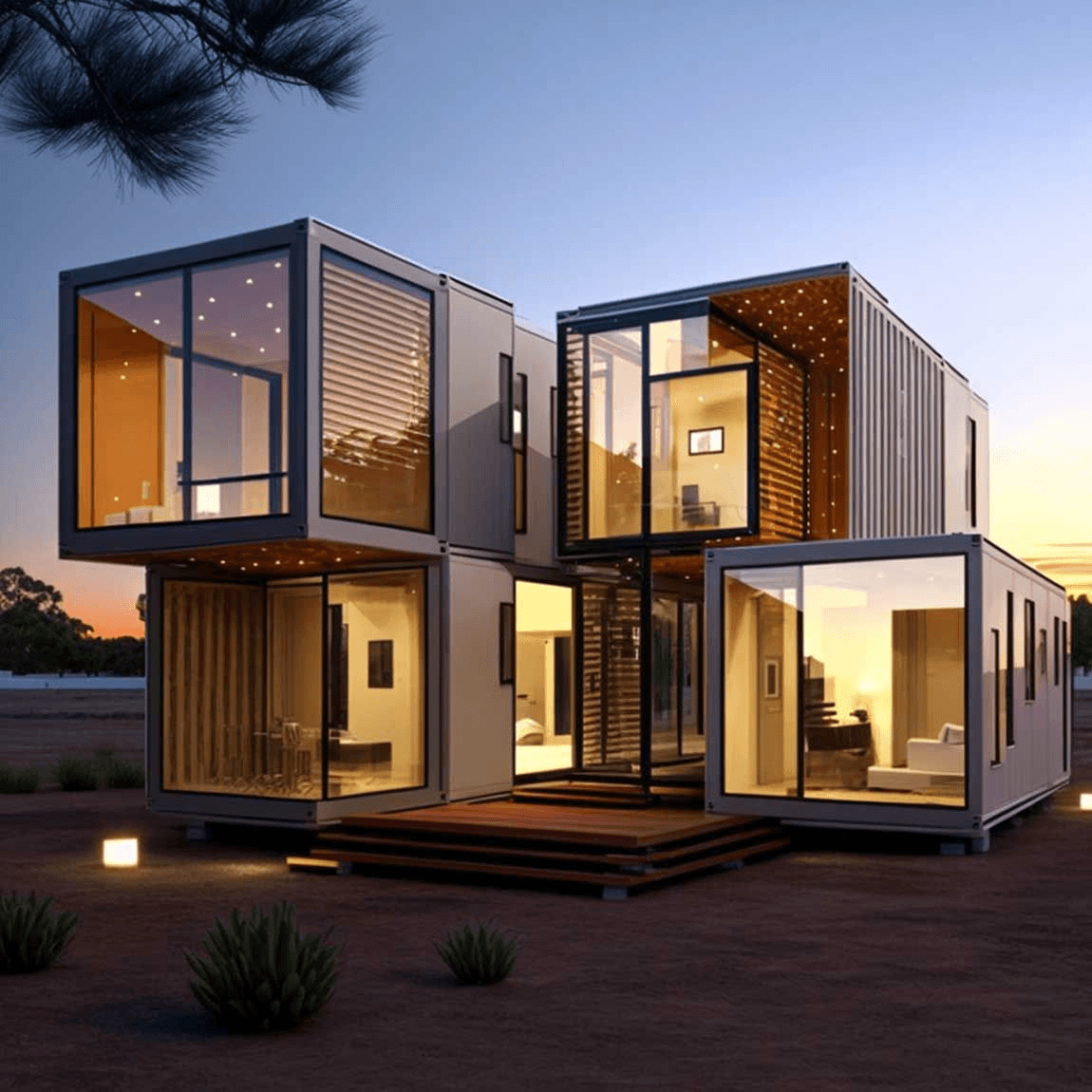 Modern modular home exterior